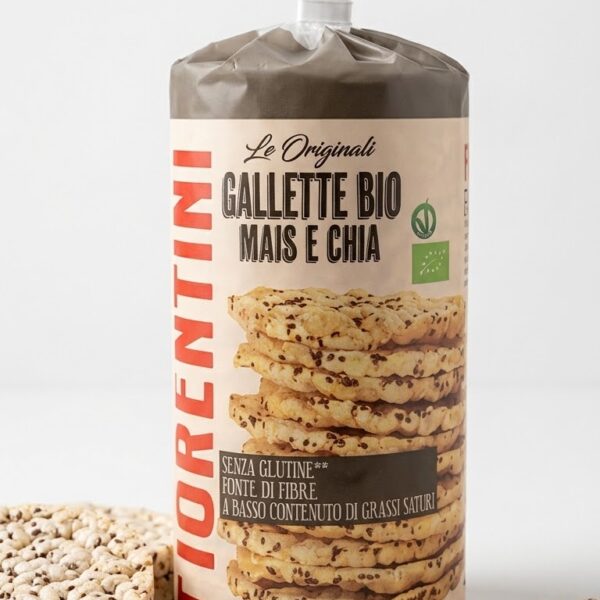 Gallette di Mais Biologiche con Semi di Chia