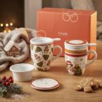 Tazza Ceramica Natale con Filtro Thun
