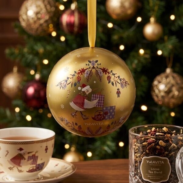 Palla di Natale Oro Neavita - Infuso di Frutta Mandorle Caramellate