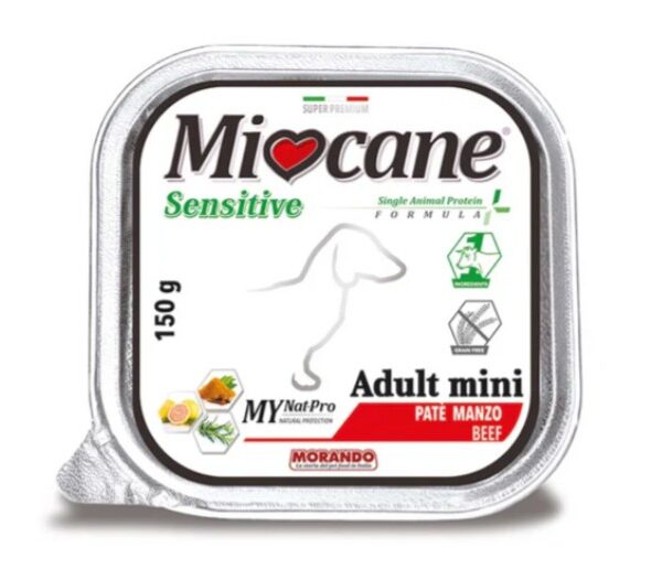 Mio CAne Sensitive Adulto Mini Patè Manzo 150 gr