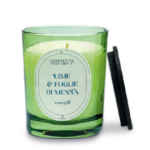 Candela profumata lime e foglie di menta