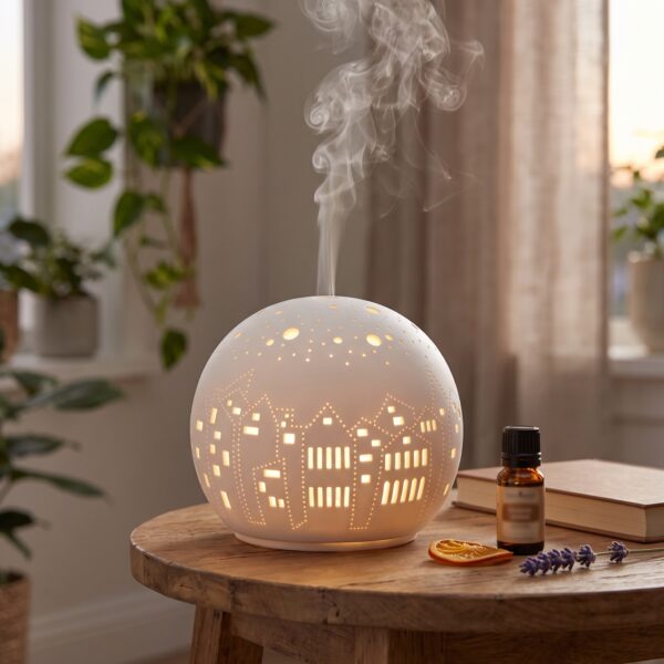 Winter Tale – Diffusore a Ultrasuoni in Ceramica Traforata Nasoterapia