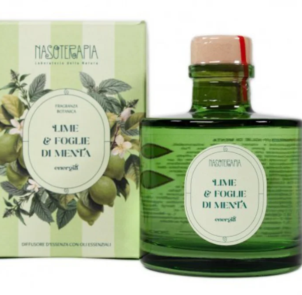 Diffusore d'essenza con oli essenziali lime e foglie di menta 500ml