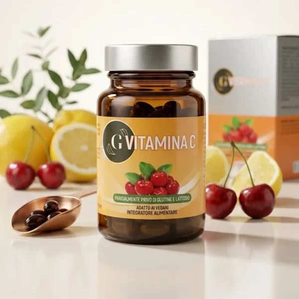 Flacone di G Vitamina C con acerola e agrumi