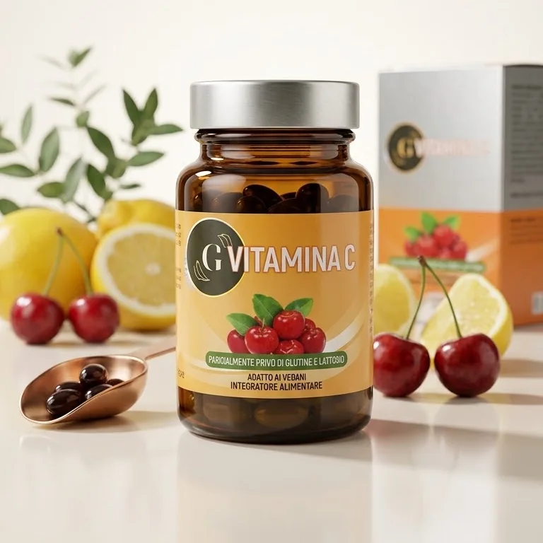 Flacone di G Vitamina C con acerola e agrumi