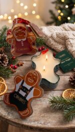 Candela Natalizia Omino di Pan di Zenzero in Cera di Soia – Colors Home Fragrance