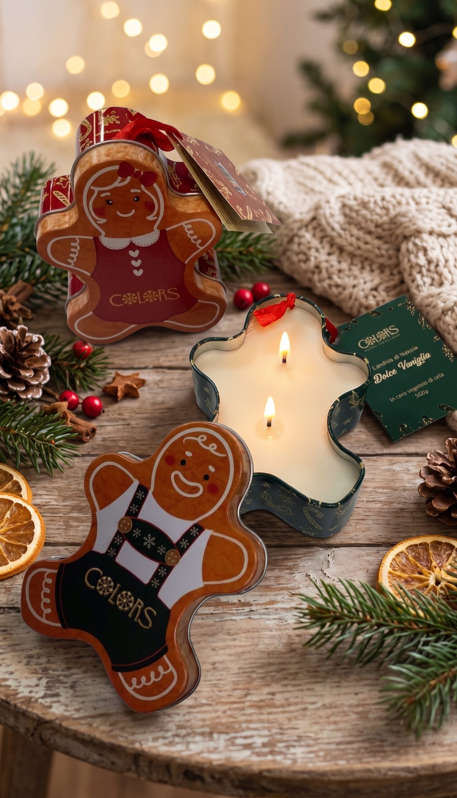 gingerbread candele Candela Natalizia Omino di Pan di Zenzero in Cera di Soia – Colors Home Fragrance - immagine 1