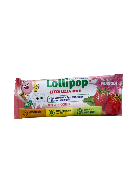 Lollipop Fragola Denti Sani - SENZA ZUCCHERO