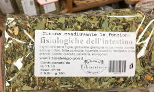 Tisana coadiuvante le funzioni fisiologiche dell'intestino