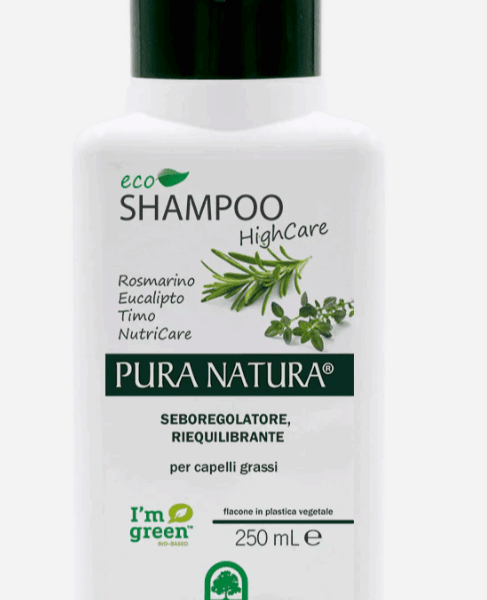Eco Shampoo seboregolatore, capelli grassi - Rosmarino, eucalipto, timo