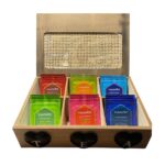 Scatola Tea 6 scomparti con 24 filtri misti